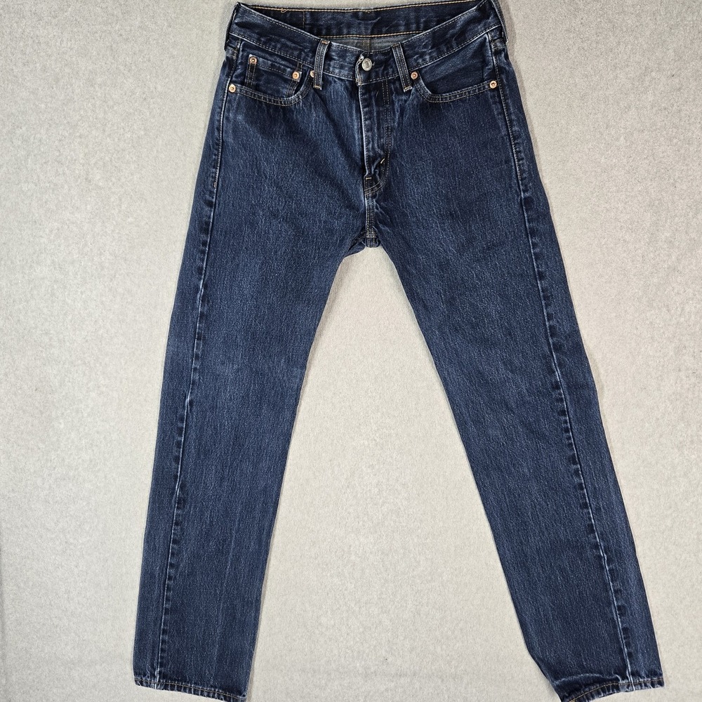 Levi's 505 Men Jeans 30X34 Blue Denim Regular Fit Straight Leg 32" Inseam